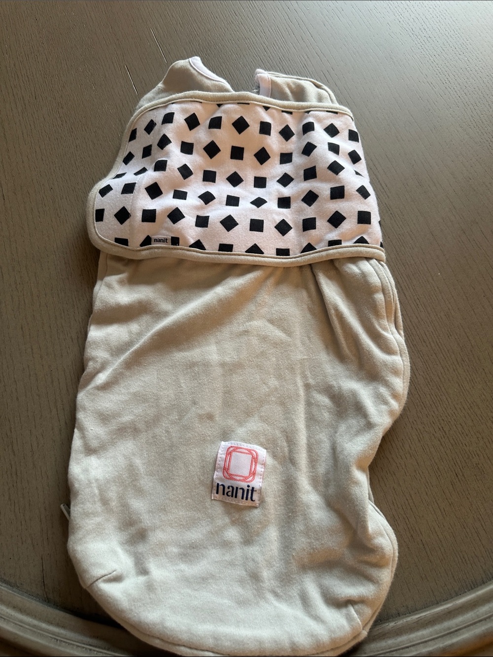 Nanit Beige and Pink Geometric Baby Sleep Sack